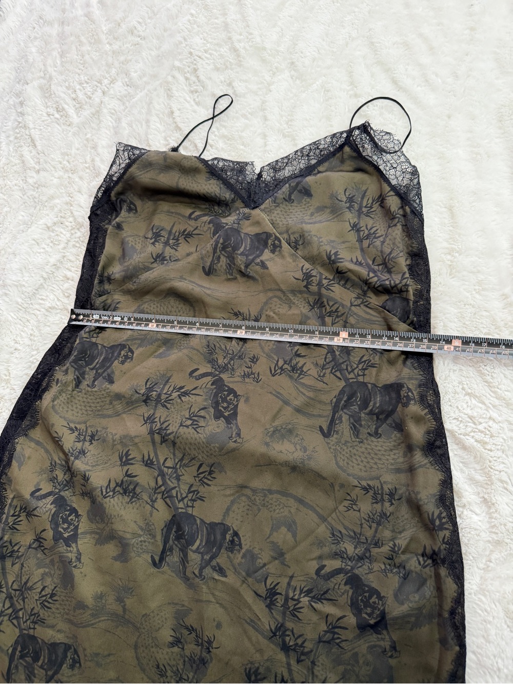 AllSaints Sky Strength Animal Print Lace Slip Midi Dress XS - Picture 14 of 16